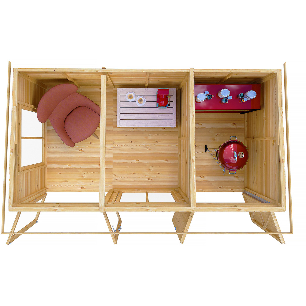 Shire Lela 12 x 6ft Double Door Summerhouse with Storage Image 3