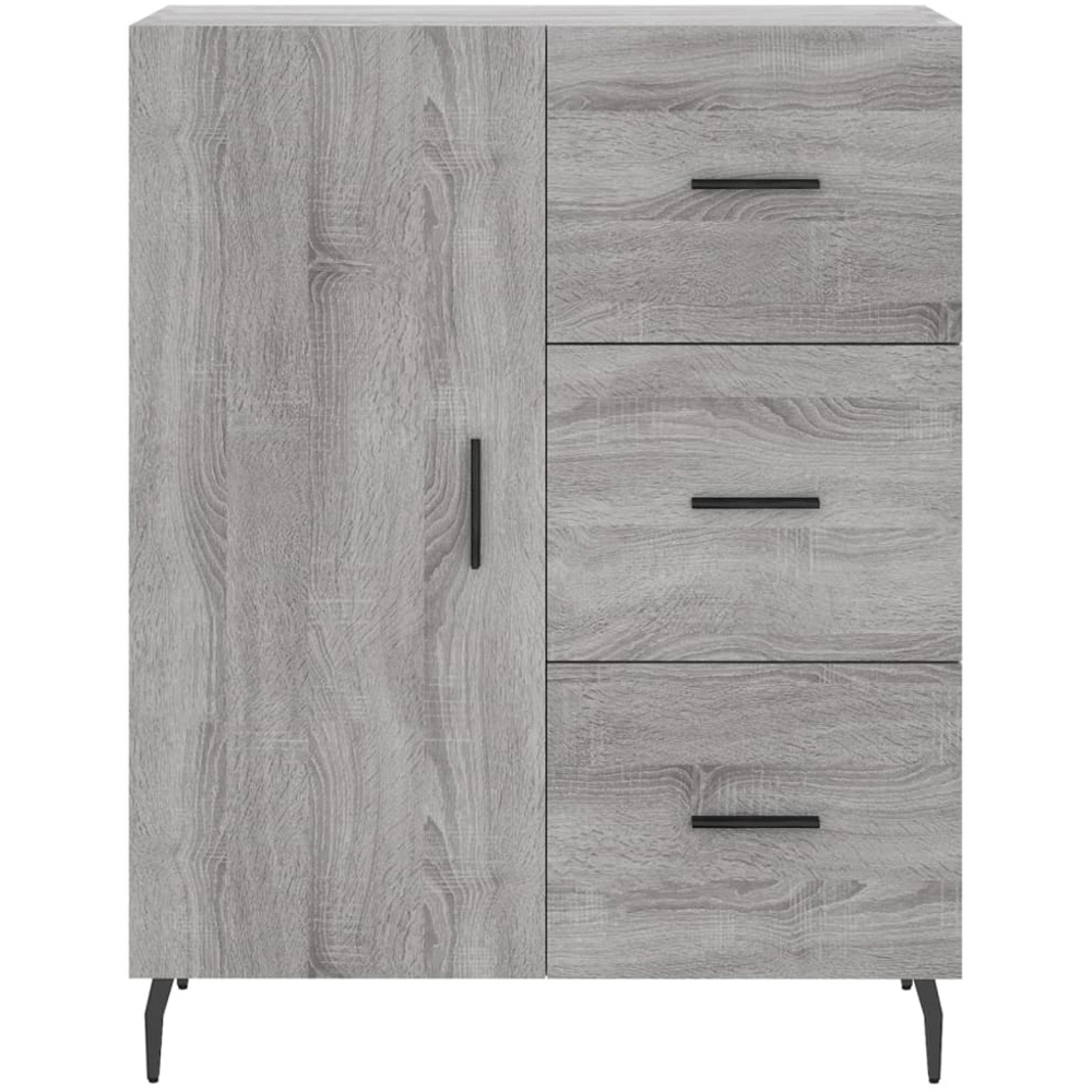vidaXL 3 Door 3 Drawer Grey Sonoma Highboard Image 8