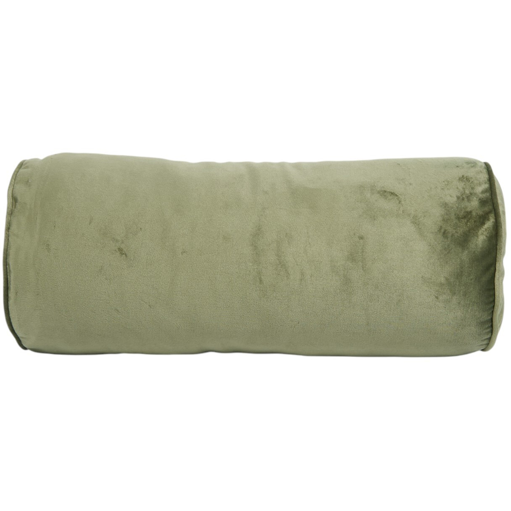 Soft Velvet Bolster CushionGreen Image 2