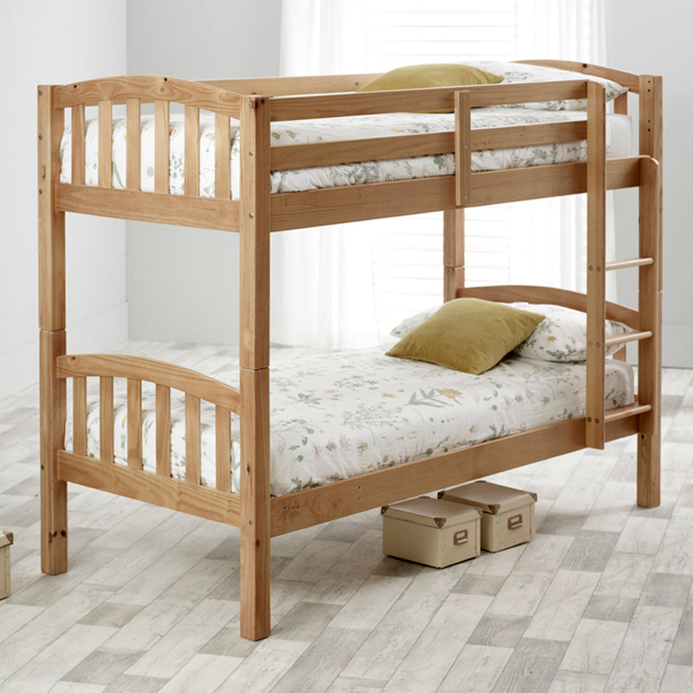 Mya Pine Bunk Bed with Pocket Mattresses Image 1