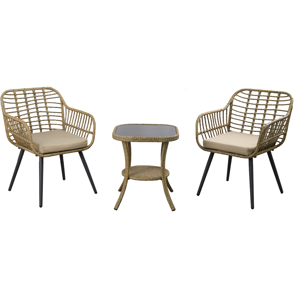 Furniture One 2 Seater Rattan Garden Lounge Set Image 2
