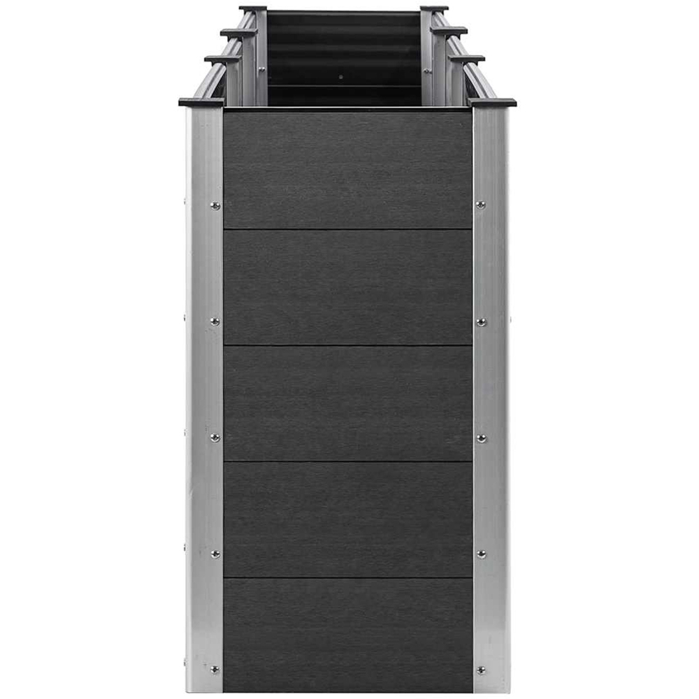 vidaXL Grey Wood Plastic Composite Raised Garden Bed 300 x 50 x 91cm Image 3