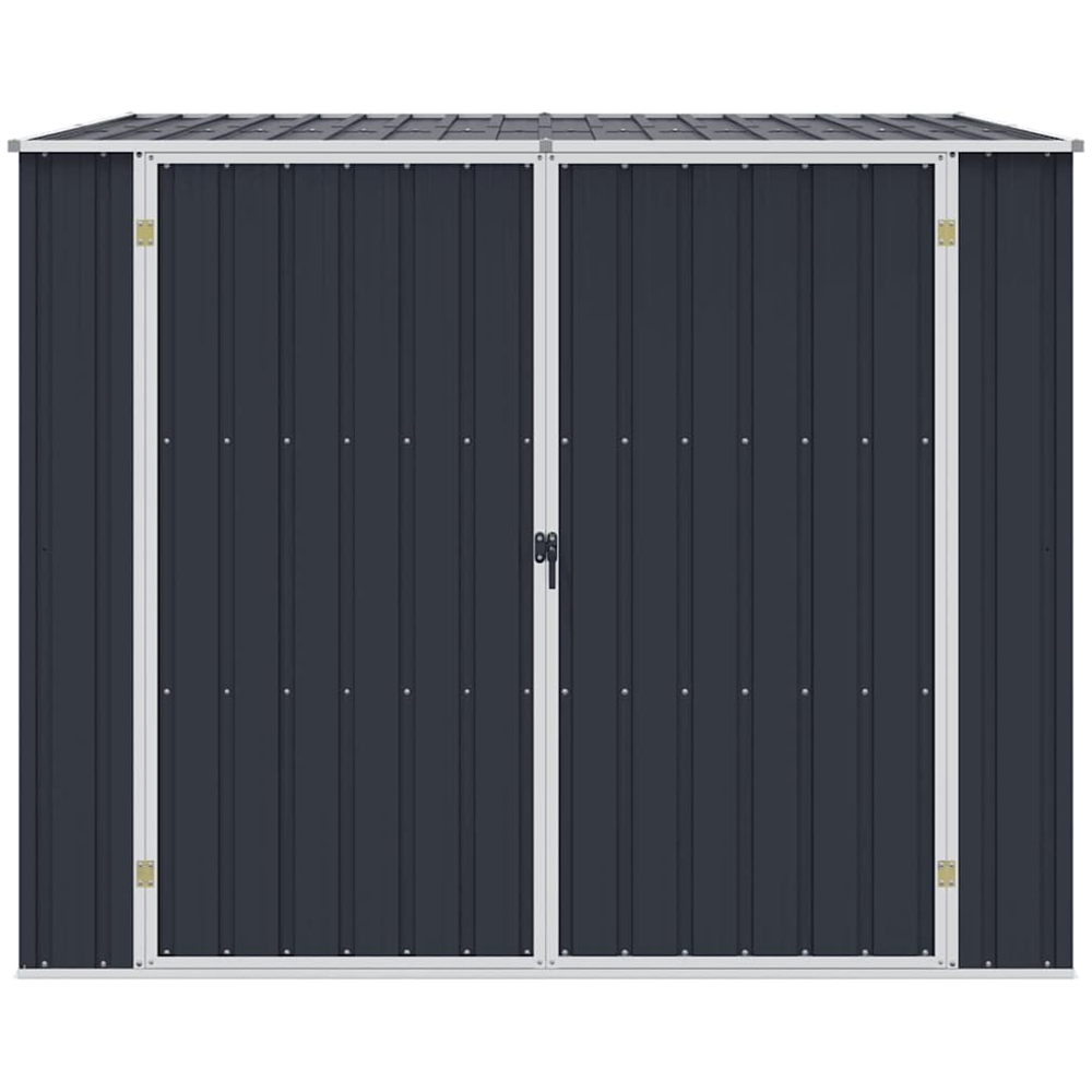 vidaXL 6.4 x 6.5ft Anthracite Galvanised Steel Pent Garden Shed Image 4