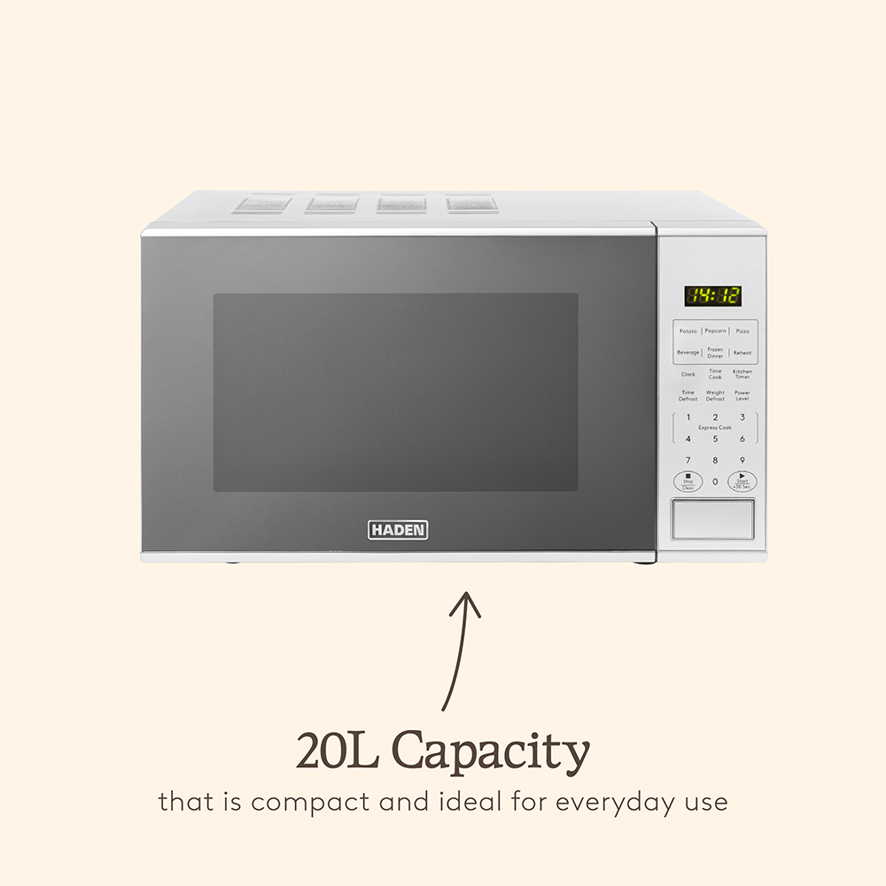 Haden 214676 Silver 20L Touch Control Microwave 800W Image 3