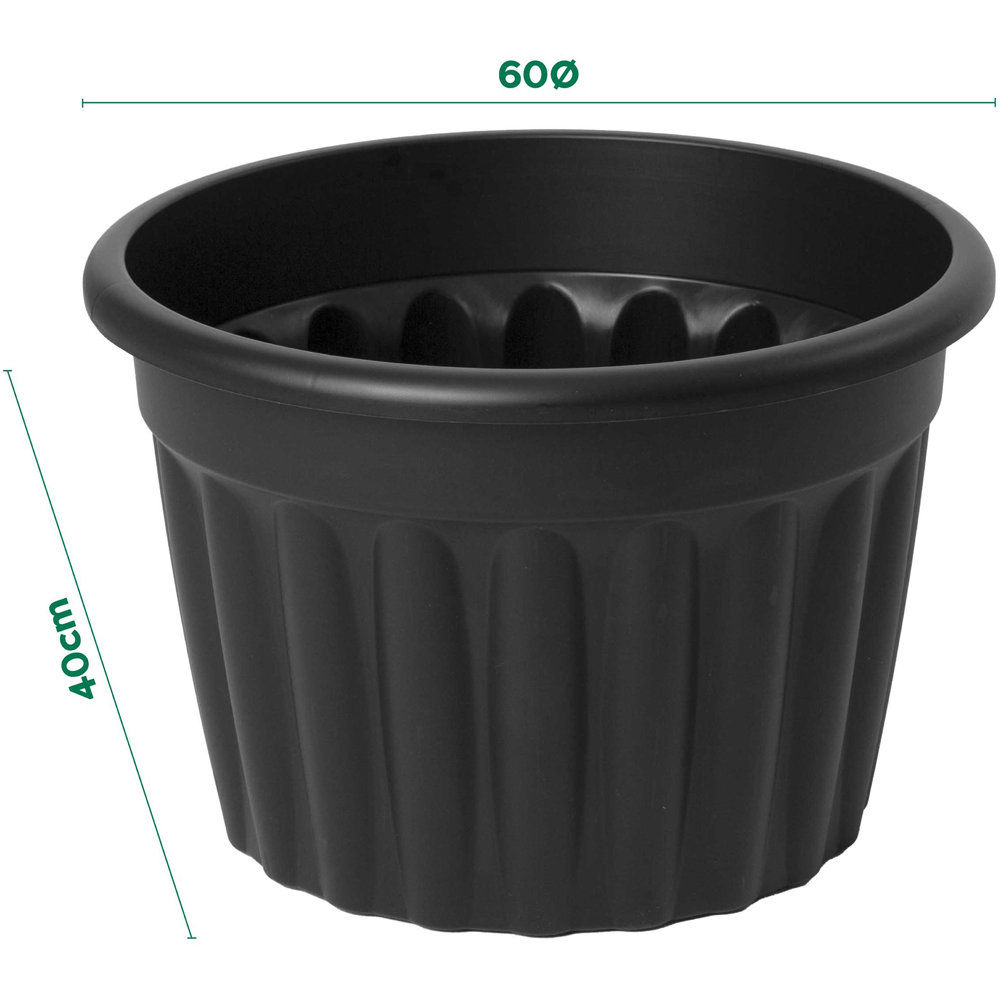 Wham Vista Slate Round Planter 60cm 3 Pack Image 5
