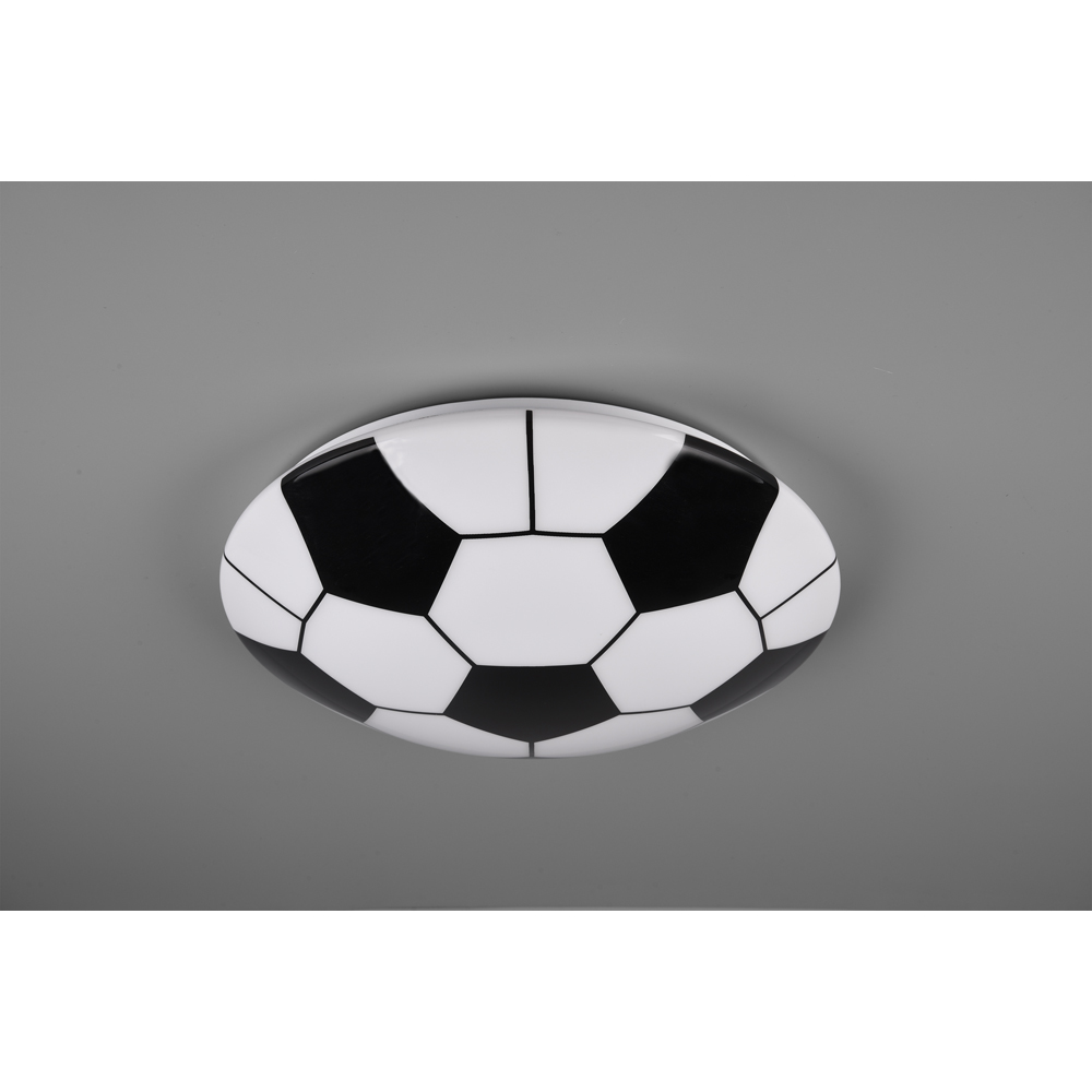 TRIO Kloppi White and Black Football Integrated LED Ceiling Light Image 3