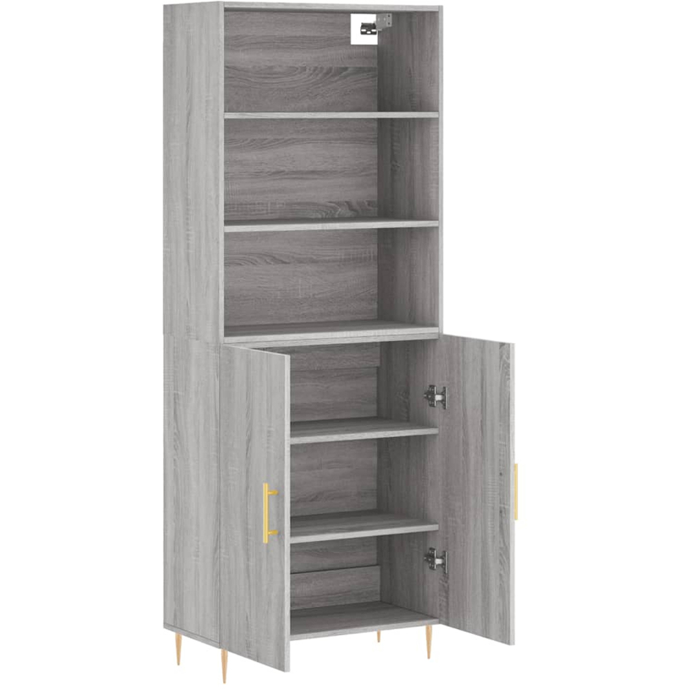 vidaXL 2 Door 3 Shelf Grey Sonoma Highboard Image 4