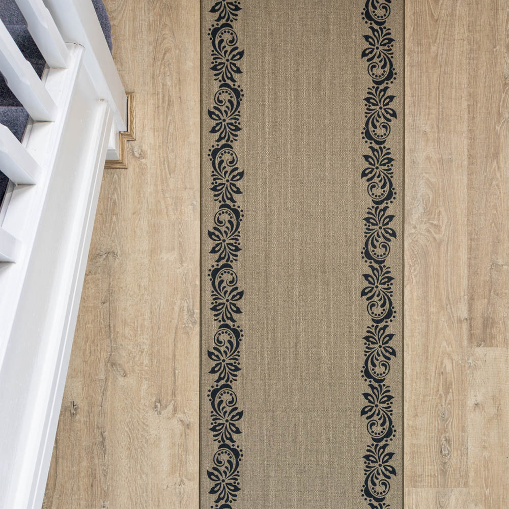 JVL Elegance Scroll Border Rubber Backed Door Runner 50 x 150cm Image 7