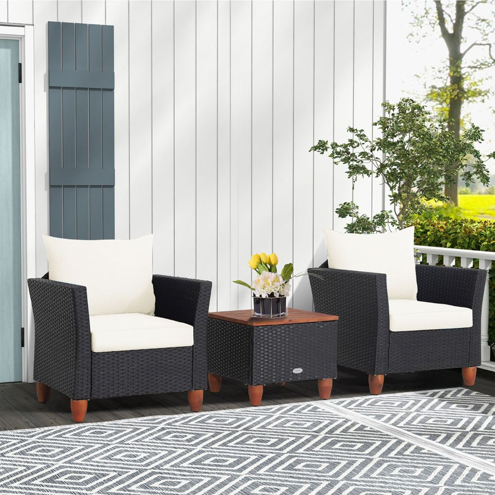 Costway 2 Seater Patio Furniture Set with Cushions Image 4