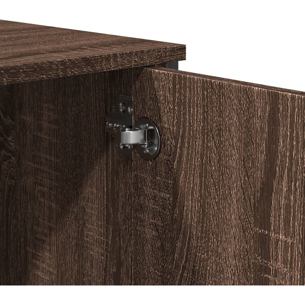 vidaXL 2 Door 4 Shelf Brown Oak Highboard Image 6