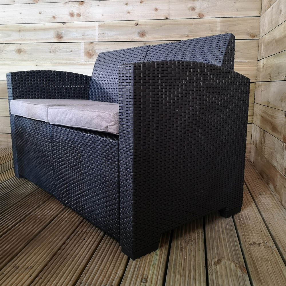 Samuel Alexander 4 Seater Black Rattan Garden Sofa Set Image 4