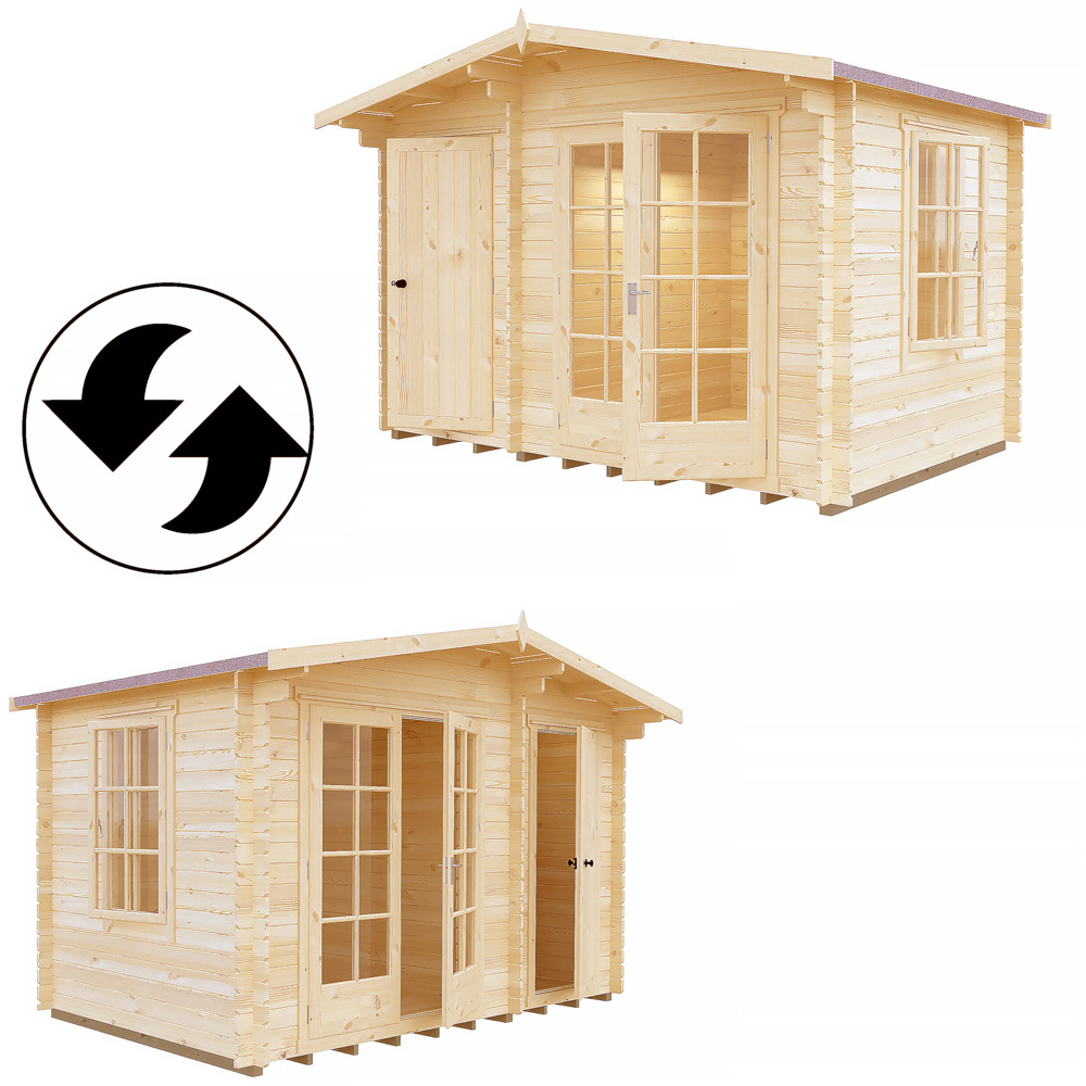 Shire Bourne 12 x 8ft Dual-Purpose Apex Garden Log Cabin with Integral Storage Image 6