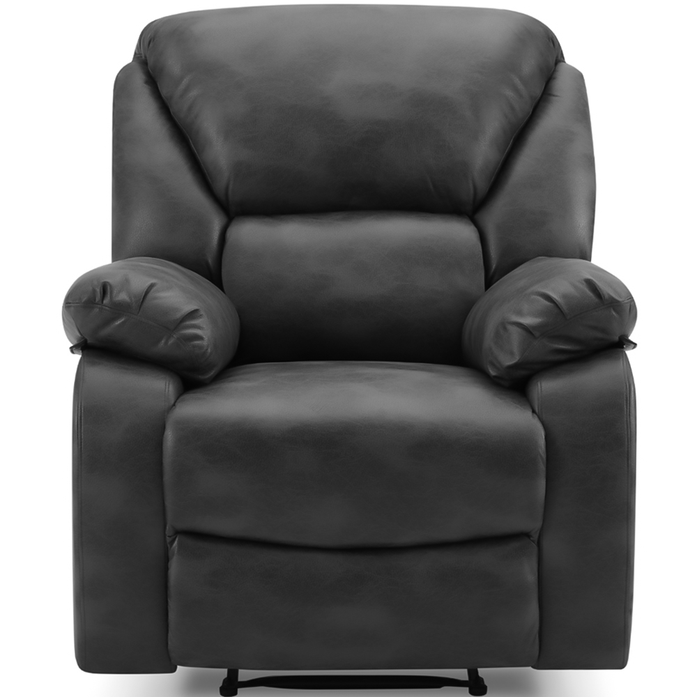 Home Detail Enoch Single Seater Black Faux Leather Manual Recliner Image 3