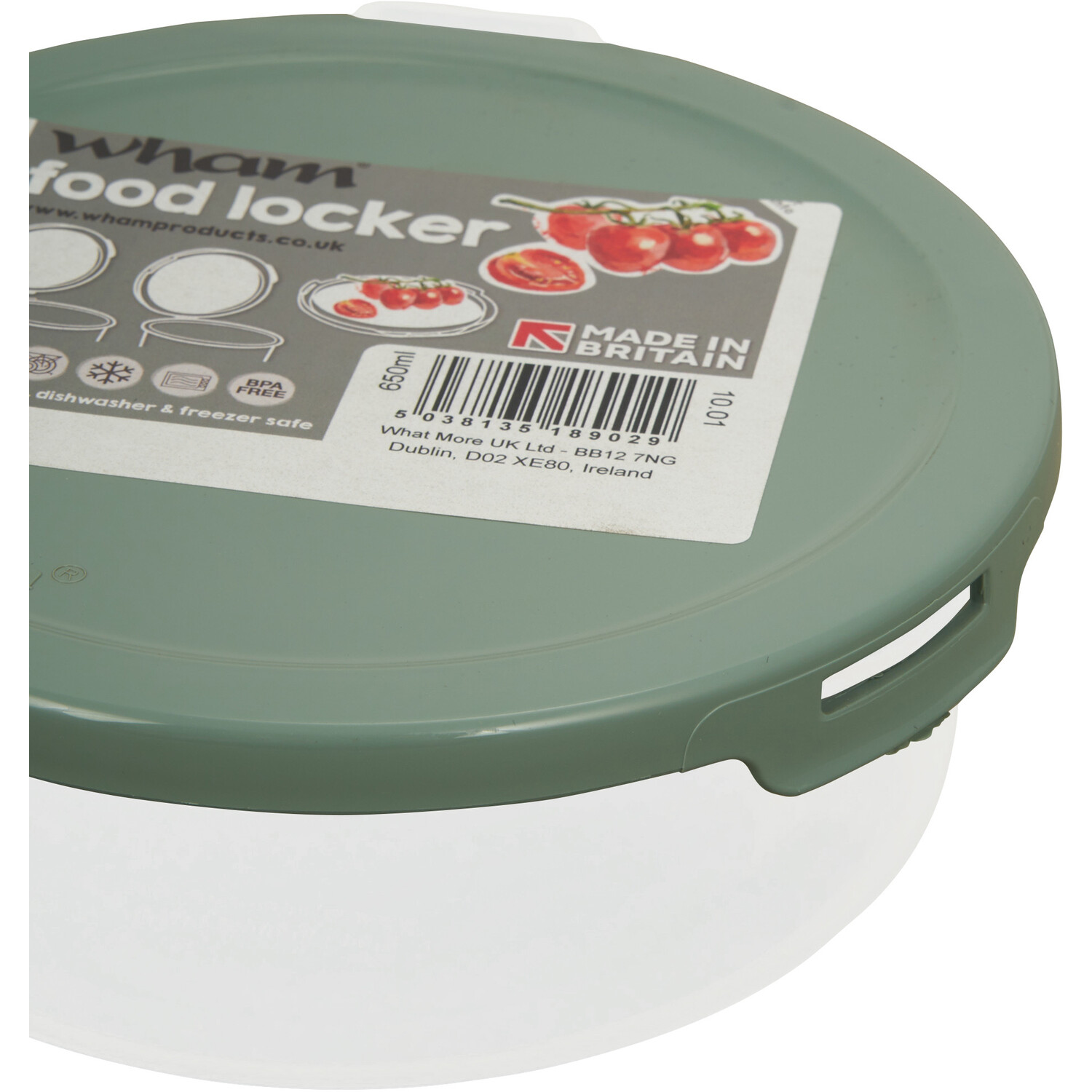 Food Locker Round Food Box - Clear / 650ml Image 3