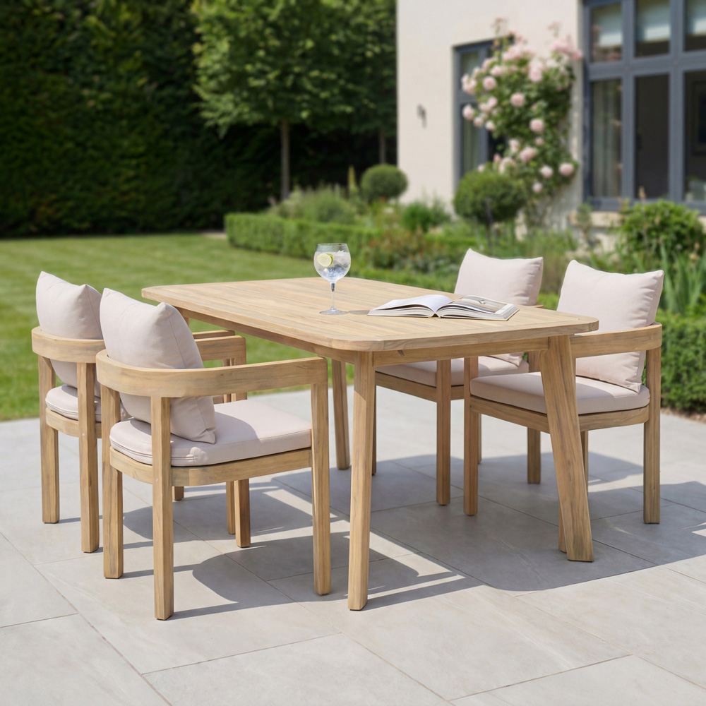 Artemis Home Sundrift 4 Seater Garden Dining Set Teak Image 1