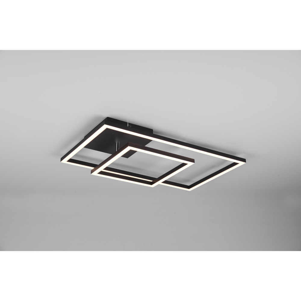 TRIO Padella Matt Black LED Ceiling Light Image 4