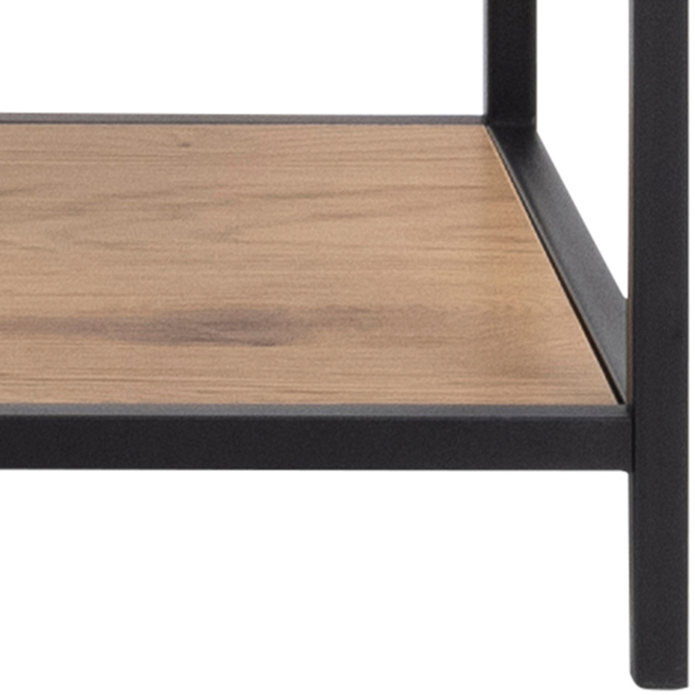 Florence Seaford 5 Shelf Black and Oak Bookcase Image 6