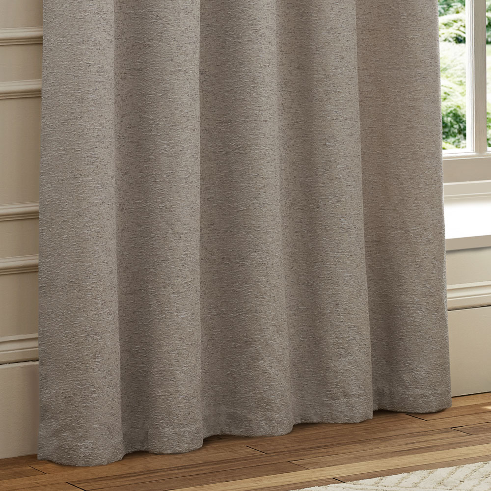Paoletti Galaxy Silver Fully Lined Velvet Eyelet Curtains 168 x 137cm Image 3