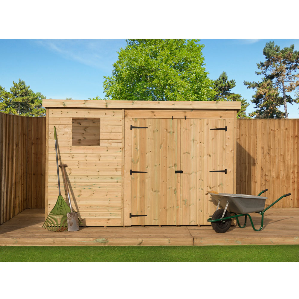 Empire Sheds 4000 10 x 4ft Double Door Tongue and Groove Pent Garden Shed Image 4