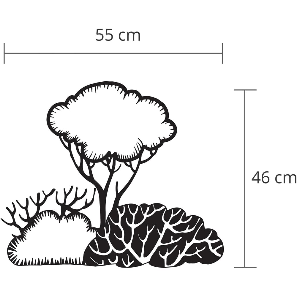 Decortie Bushes Black Metal Wall Art Ornament 46 x 55cm Image 6