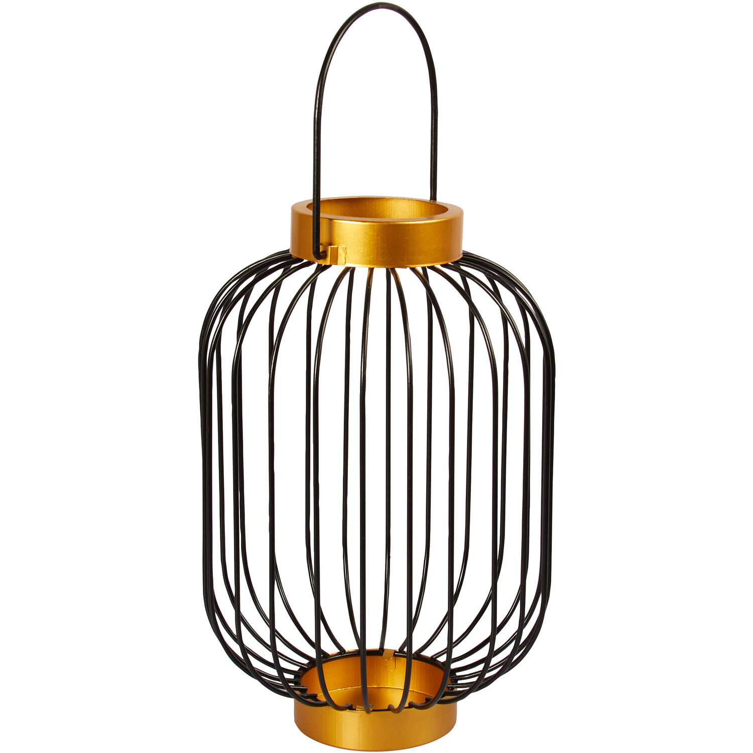 Solar Metal Cage Lantern - Black Image 6