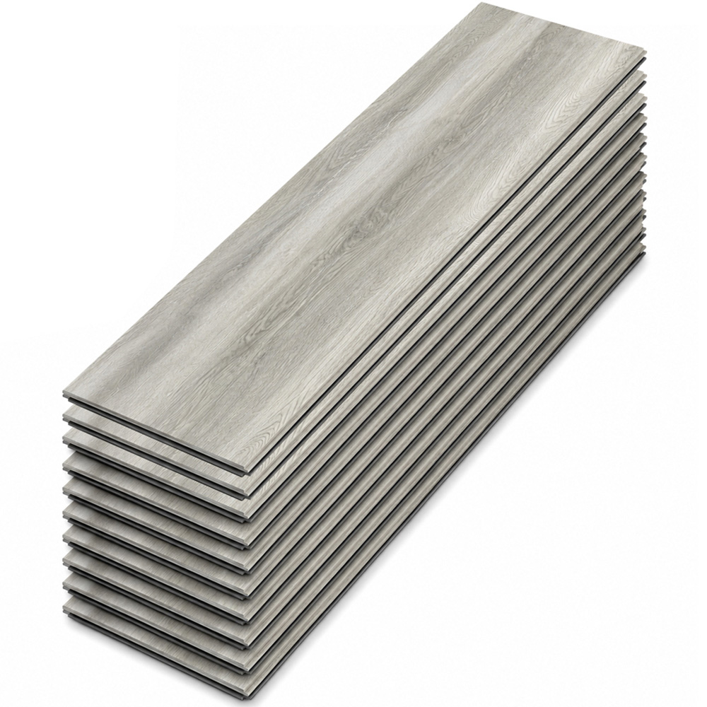 Britwall Grey Oak Wood-Embossed SPC Vinyl Flooring 1220 x 181mm 10 Pack Image 2