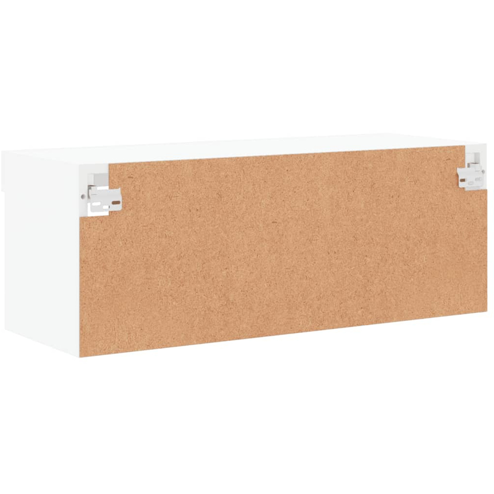 vidaXL 2 Shelf White Wall Mounted LED TV Cabinet Image 6
