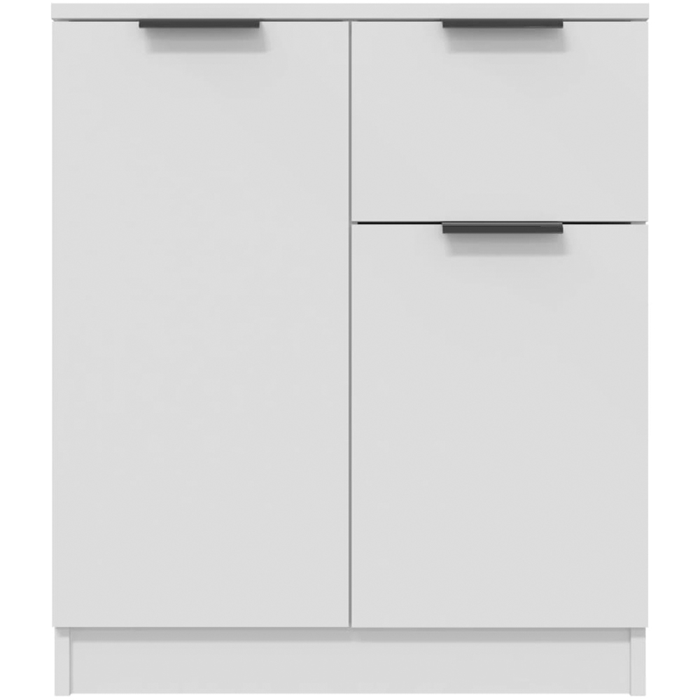 vidaXL 2 Door Single Drawer White Sideboard Set of 2 Image 5
