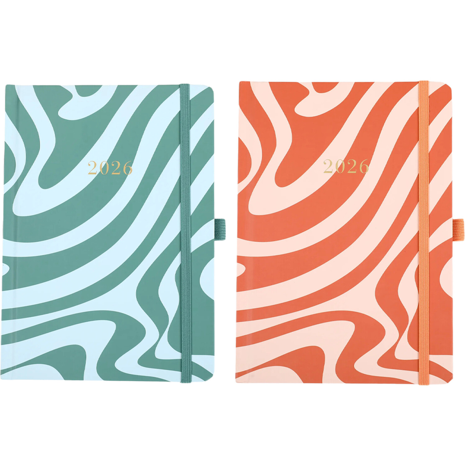 2026 A5 Marble Swirl Diary Image 2