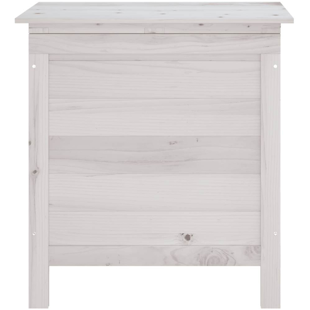 vidaXL 56.5 x 50 x 49cm White Fir Wood Garden Storage Box Image 3