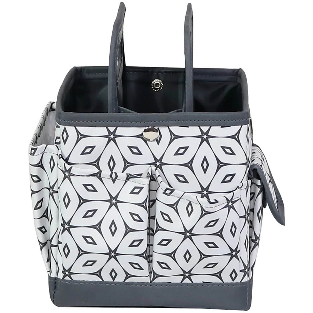 Everything Mary EVM12830-3 Grey and Cream Geometric Desktop Organiser 20.3 x 15.2 x 21.6cm Image 3