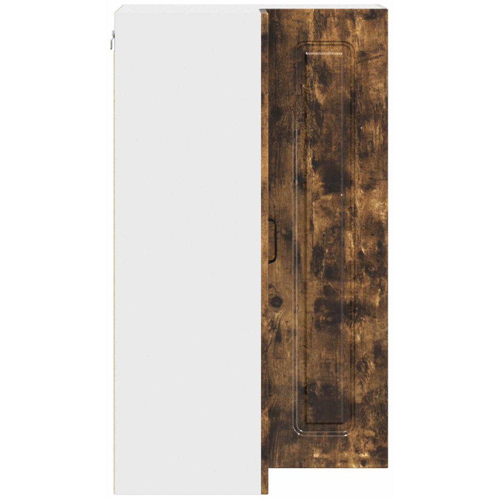 vidaXL 2 Door Smoked Oak Kitchen Wall Corner Cabinet Image 6