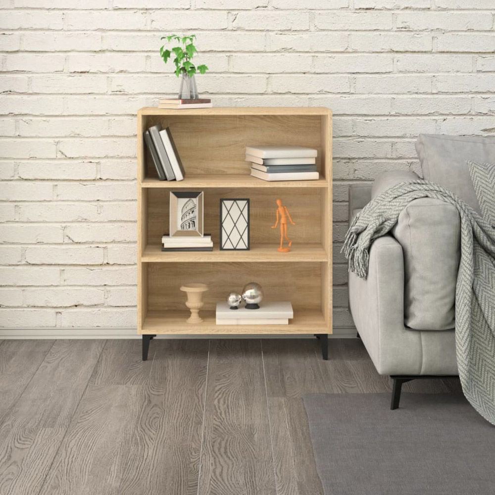 vidaXL 3 Shelf Sonoma Oak Sideboard Image 7