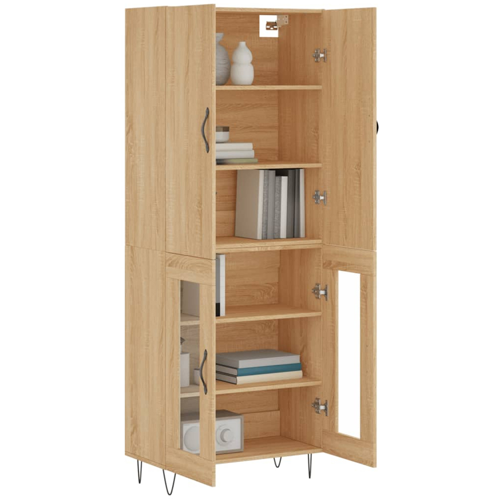 vidaXL 4 Door Sonoma Oak Highboard Image 3