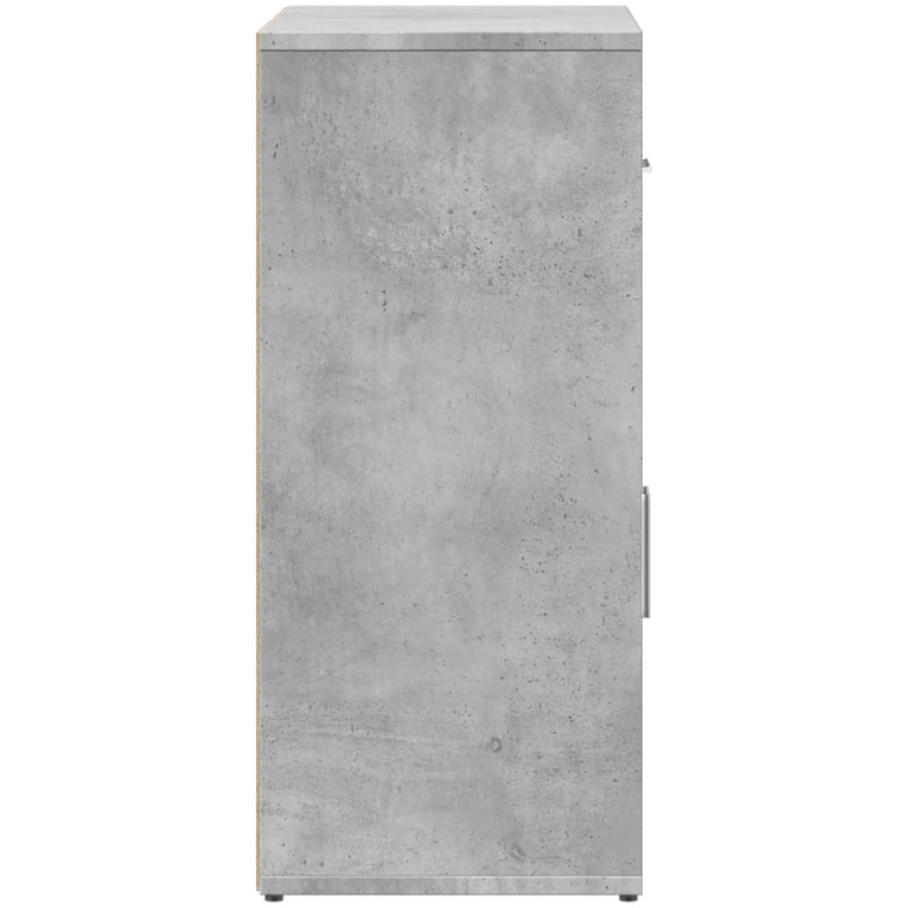 vidaXL 2 Door Single Drawer Concrete Grey Sideboard 2 Pack Image 6