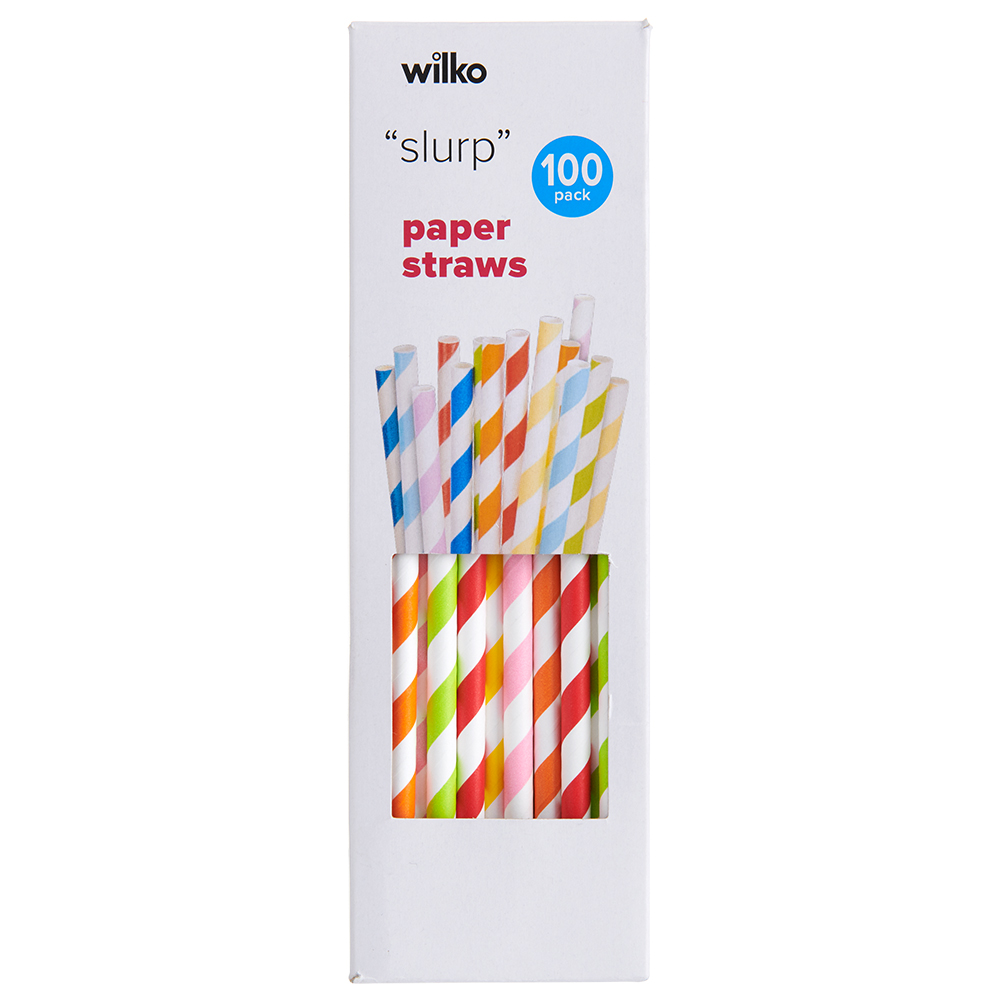 Wilko Paper Straws 100 Pack Wilko