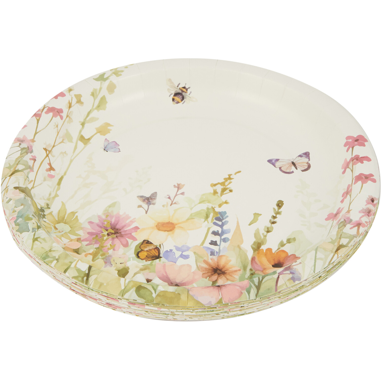 Pack of 16 Enchanted Garden Plates Image 2