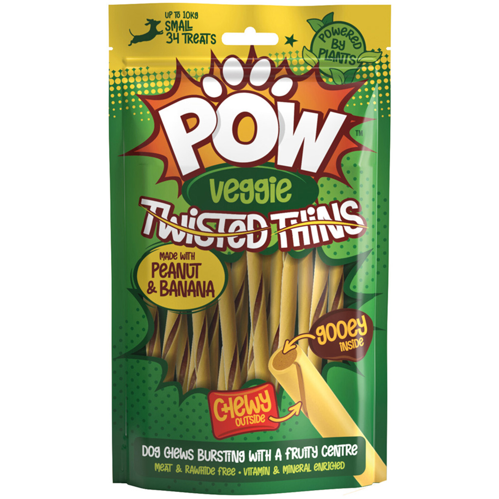 Pow Veggie Twisted Thins Dog Treats Image 1