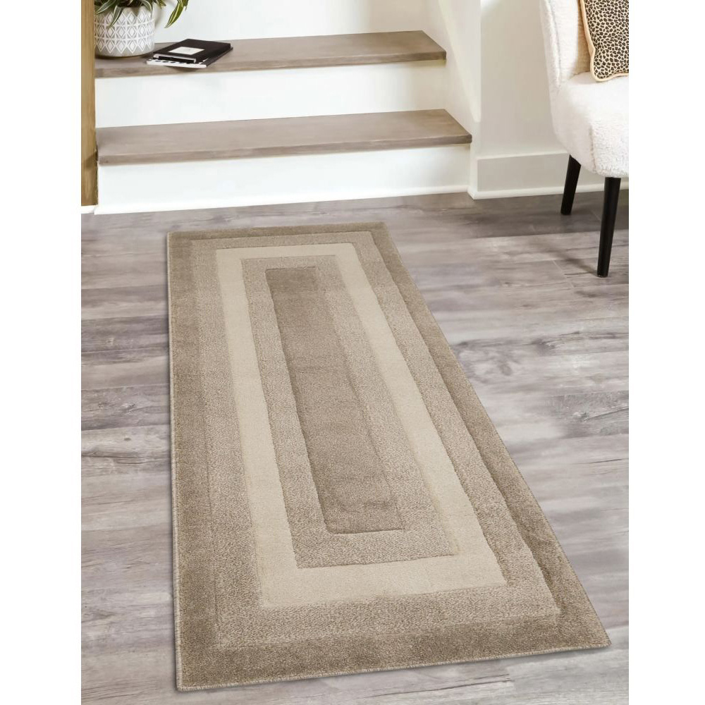 Homemaker Newport Latte Border Runner 60 x 200cm Image 3