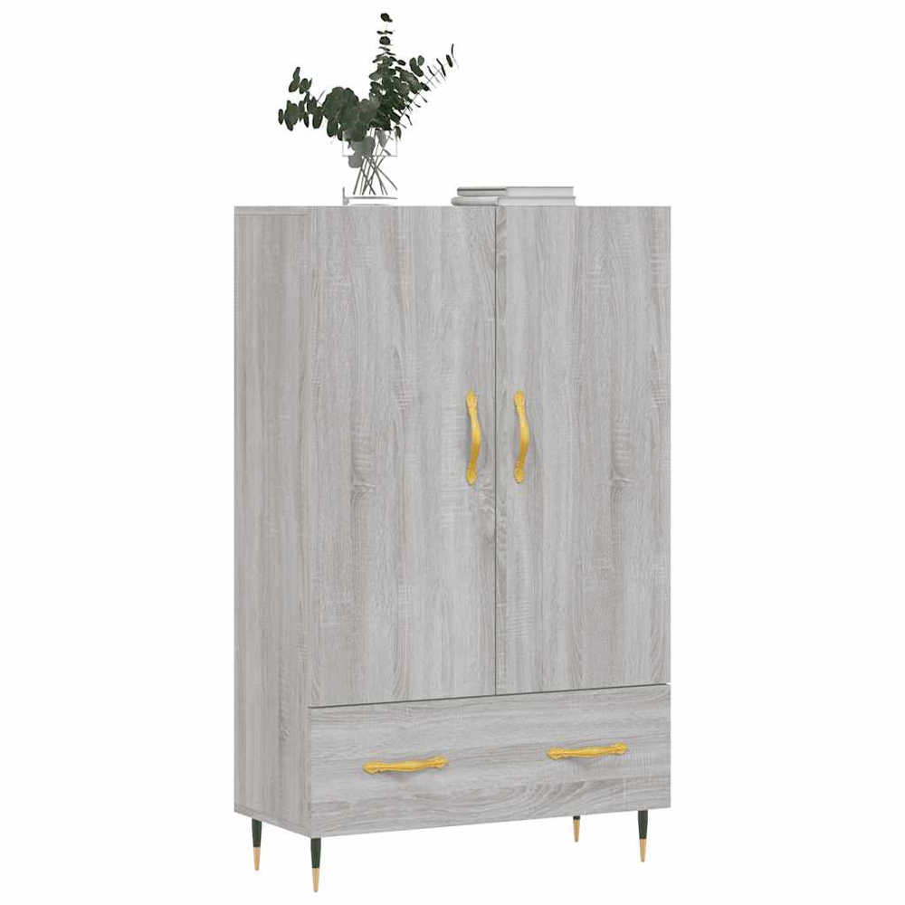 vidaXL 2 Door Single Drawer Grey Sonoma Highboard Image 3