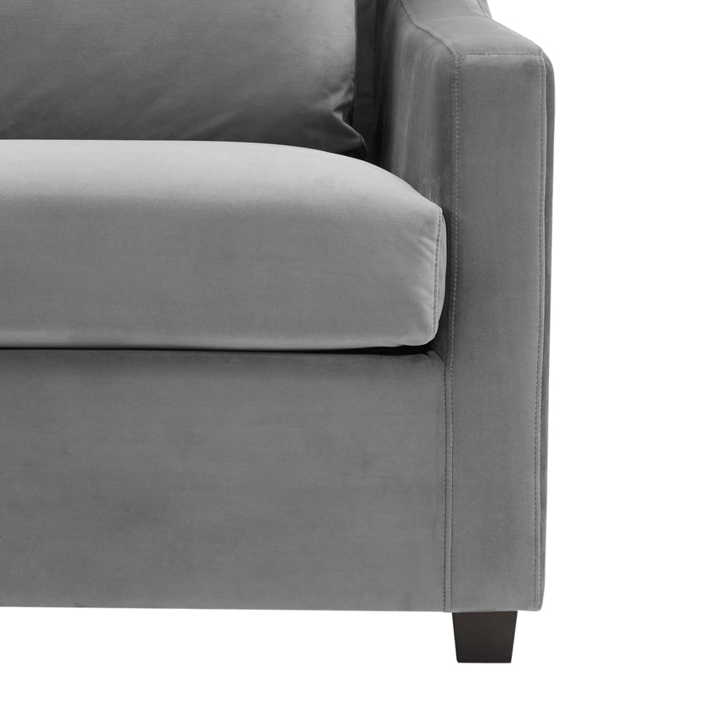 Home Detail Cooper Small Double Sleeper Grey Velvet Pull Out Sofa Bed Image 7
