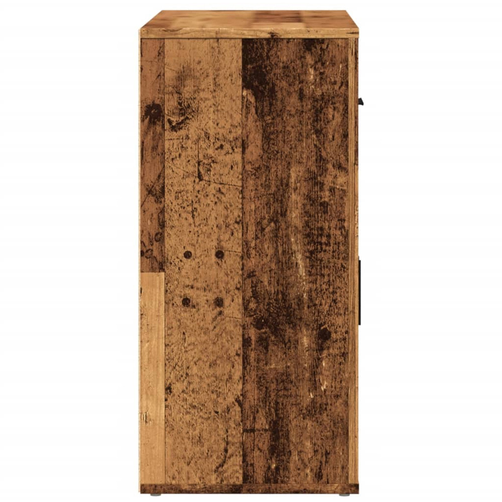 vidaXL 2 Door Single Drawer Old Wood Sideboard Image 6