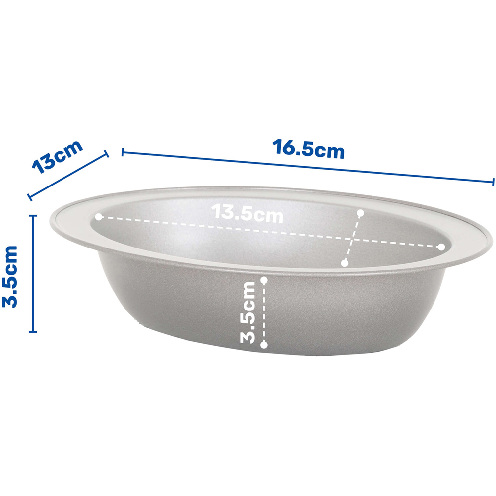Pack of 2 Betterware Air Fryer Oval Dishes Grey Image 6