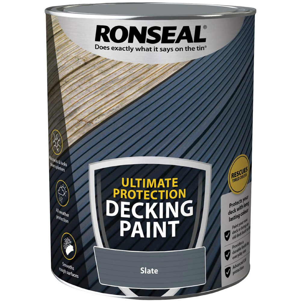 Ronseal Ultimate Protection Slate Decking Paint 5L Image 2