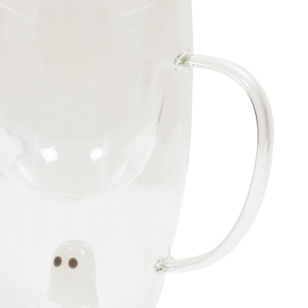 Double Wall Icon Glass Mug with Handle Image 7