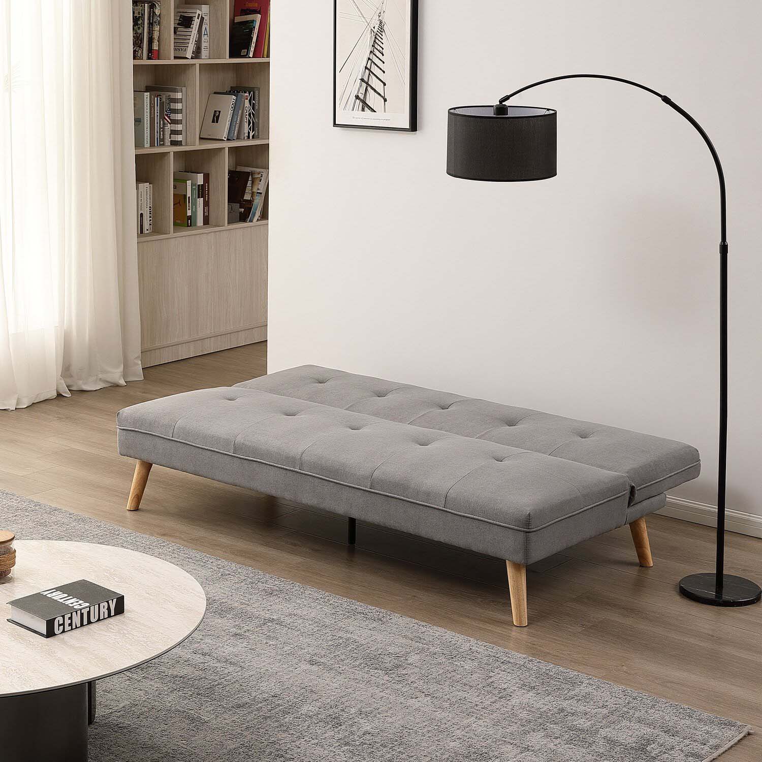 Monty 2 Seater Grey Sofa Bed Image 5