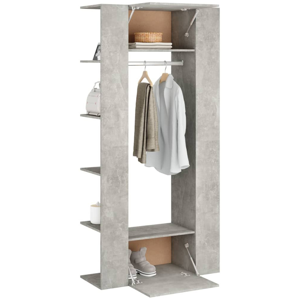 vidaXL Concrete Grey Hallway Cabinet Set of 2 Image 4