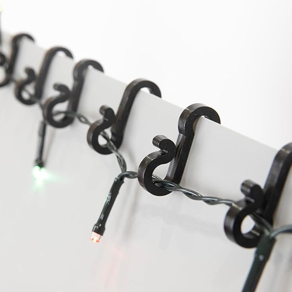 Shatchi Mini Black Outdoor Gutter Hooks 36 Pack Image 4