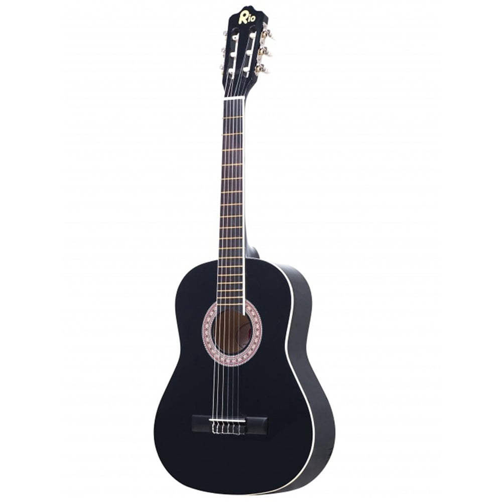 Rio 3/4 Size 36" Acoustic Guitar Package for Junior Beginners - Black Image 2