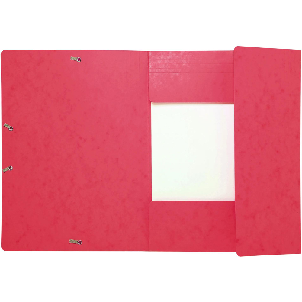 Exacompta Flap A4 Red 3 Elastic Folder 25 Pack Image 2